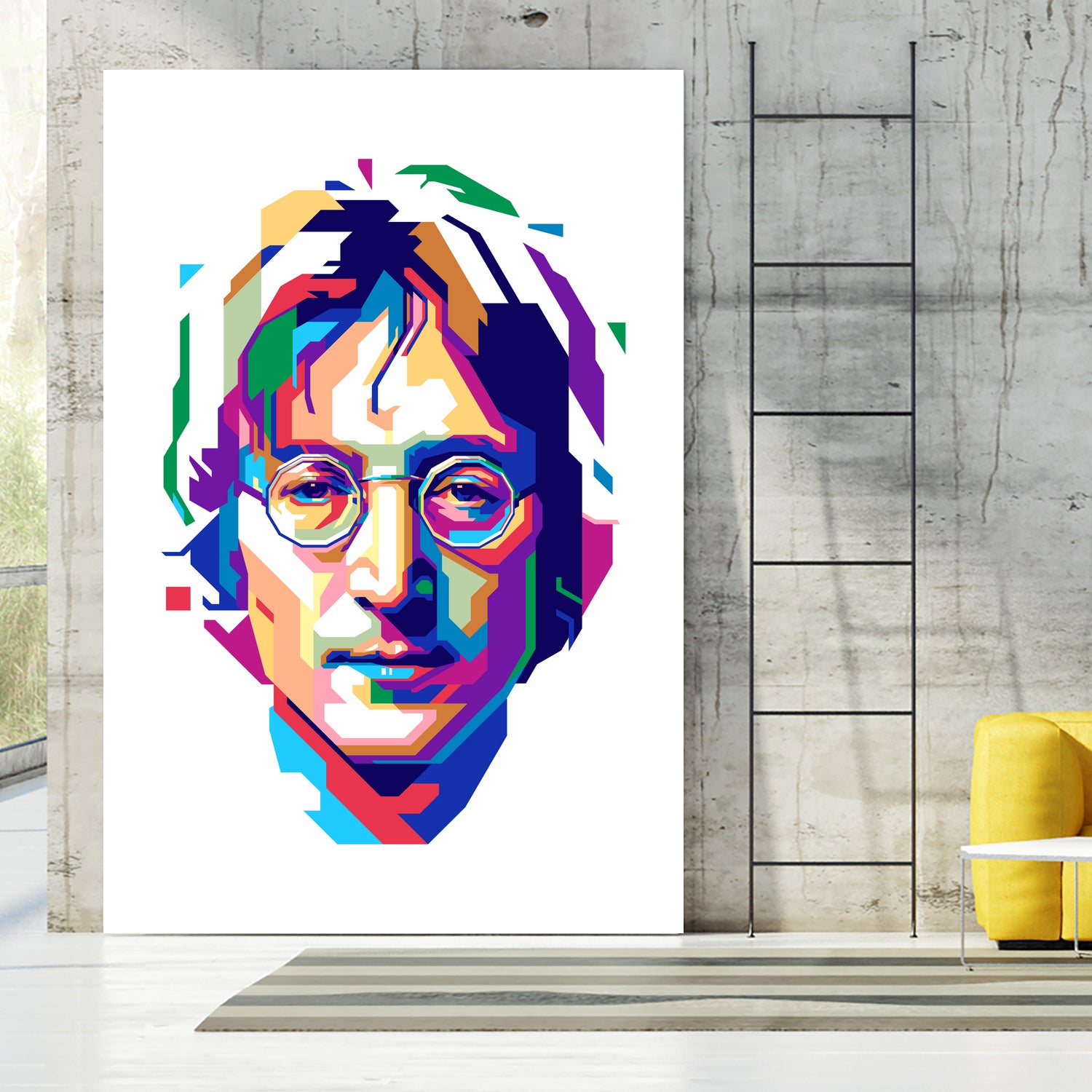 John Lennon in WPAP by J Prayitno Widodo on GIANT ART - white vector illustration