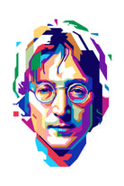 John Lennon in WPAP by J Prayitno Widodo on GIANT ART - white vector illustration