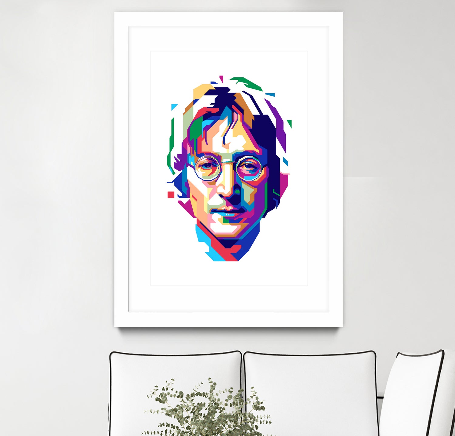 John Lennon in WPAP by J Prayitno Widodo on GIANT ART - white vector illustration