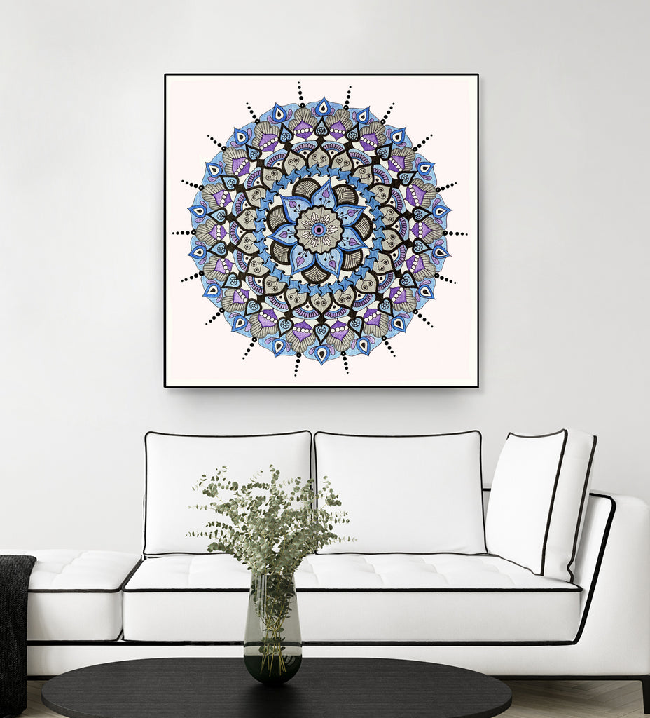 Mandala 03 by Ranka Stevic on GIANT ART - blue mixed media