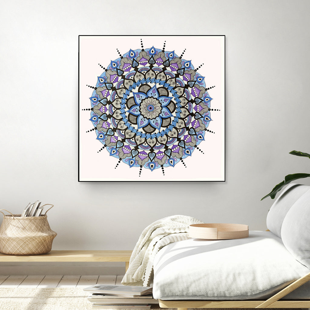 Mandala 03 by Ranka Stevic on GIANT ART - blue mixed media