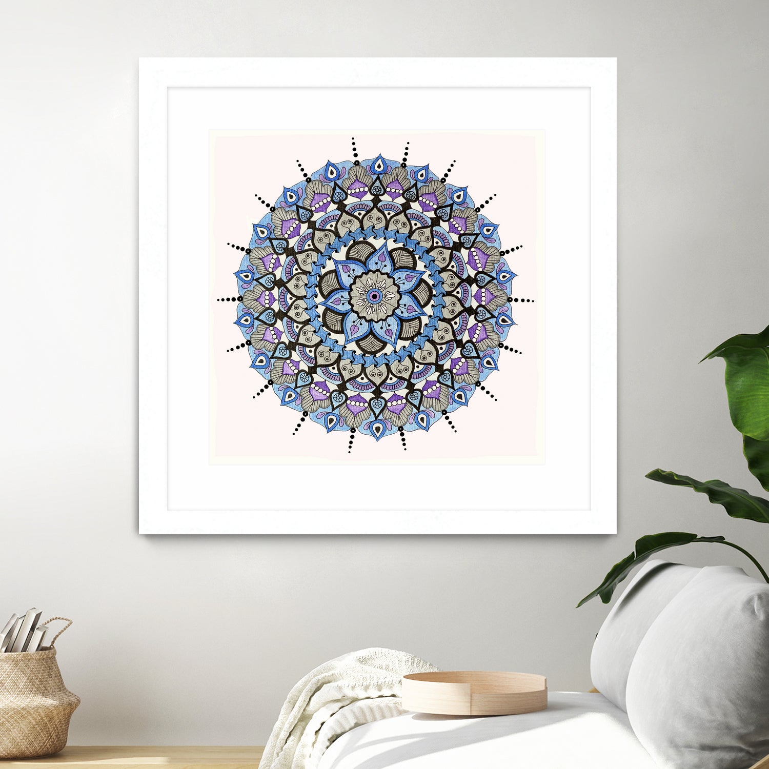 Mandala 03 by Ranka Stevic on GIANT ART - blue mixed media