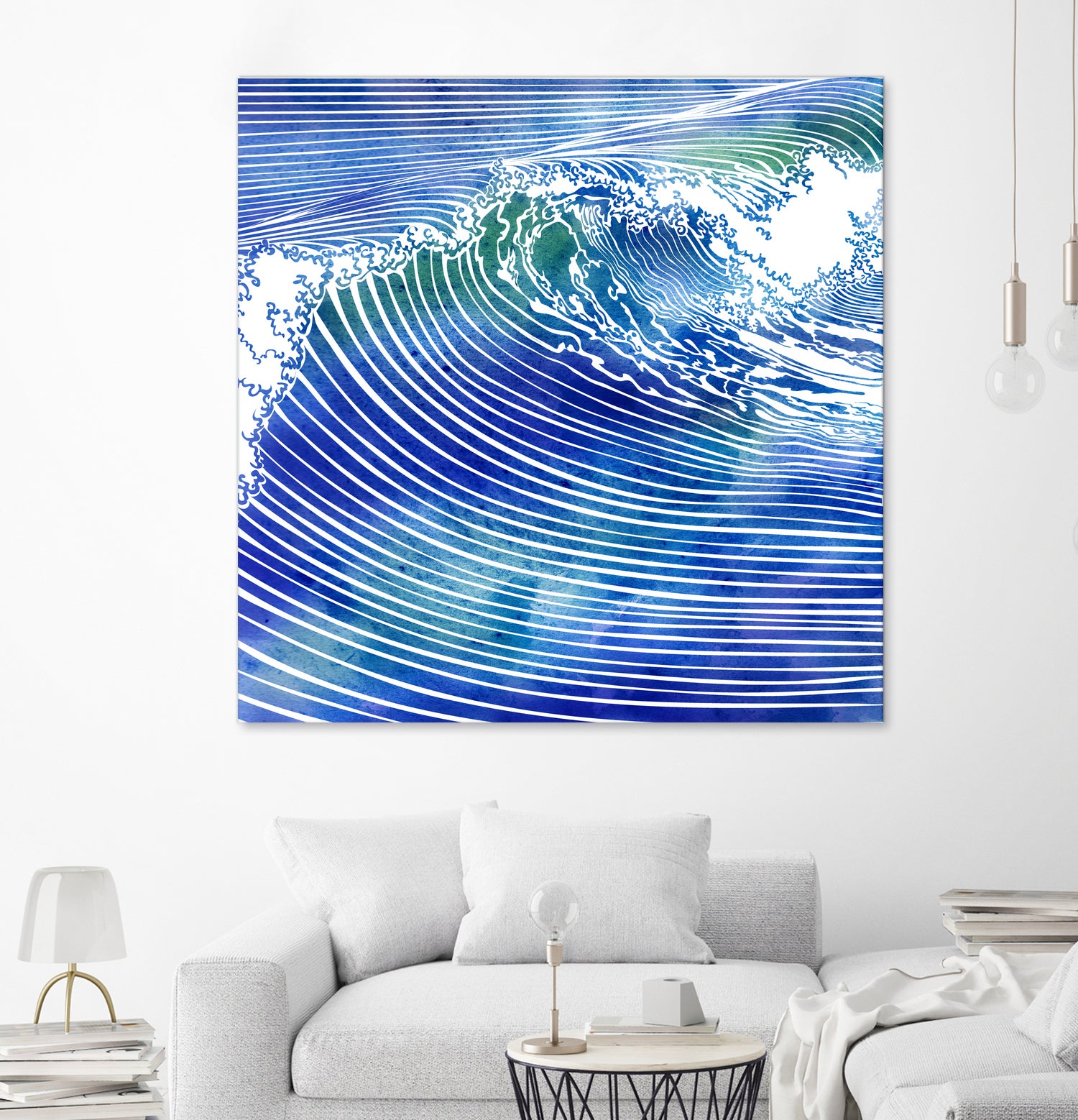 ATLANTIC WAVES by Stevyn Llewellyn on GIANT ART - blue mixed media