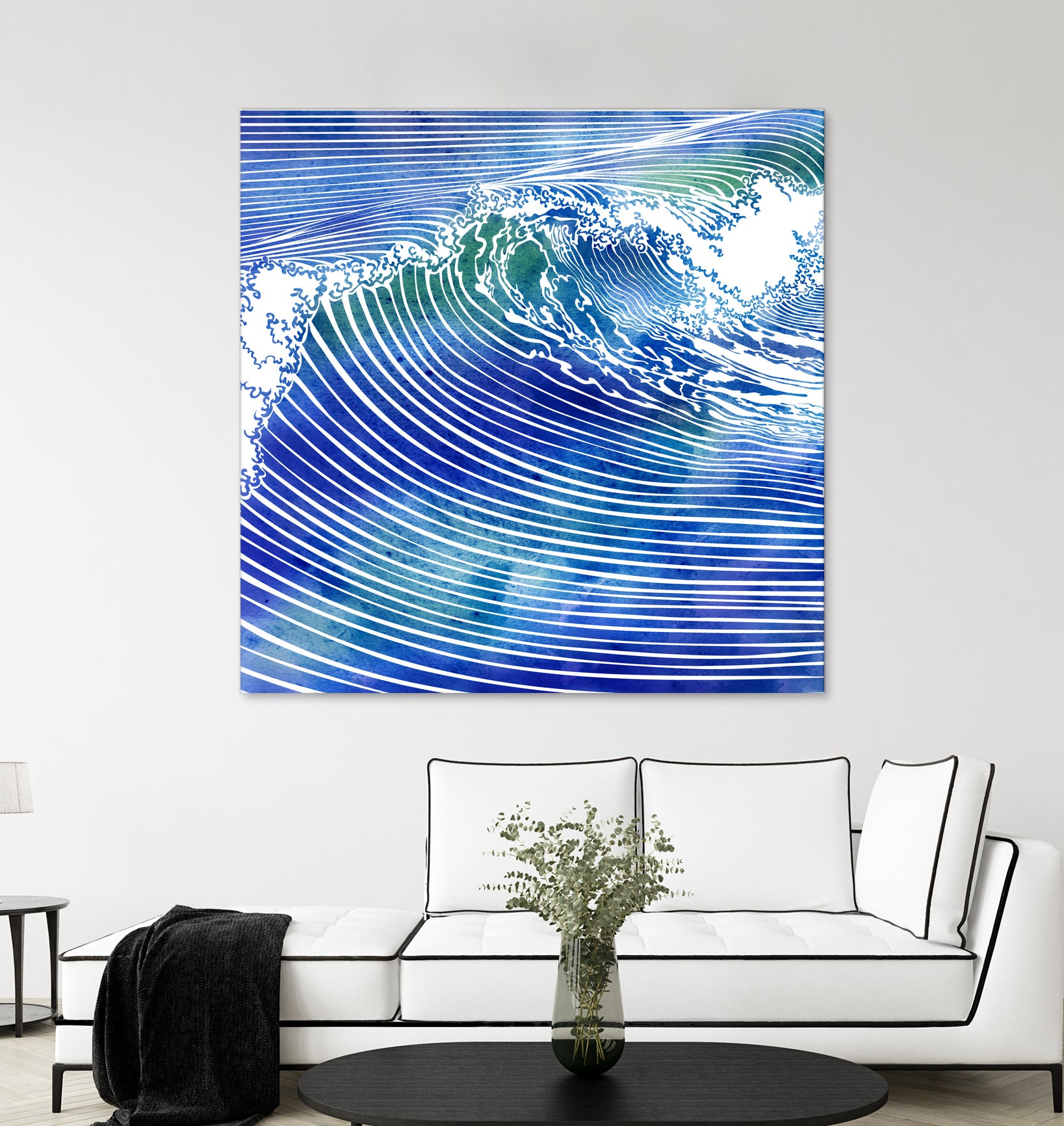 ATLANTIC WAVES by Stevyn Llewellyn on GIANT ART - blue mixed media