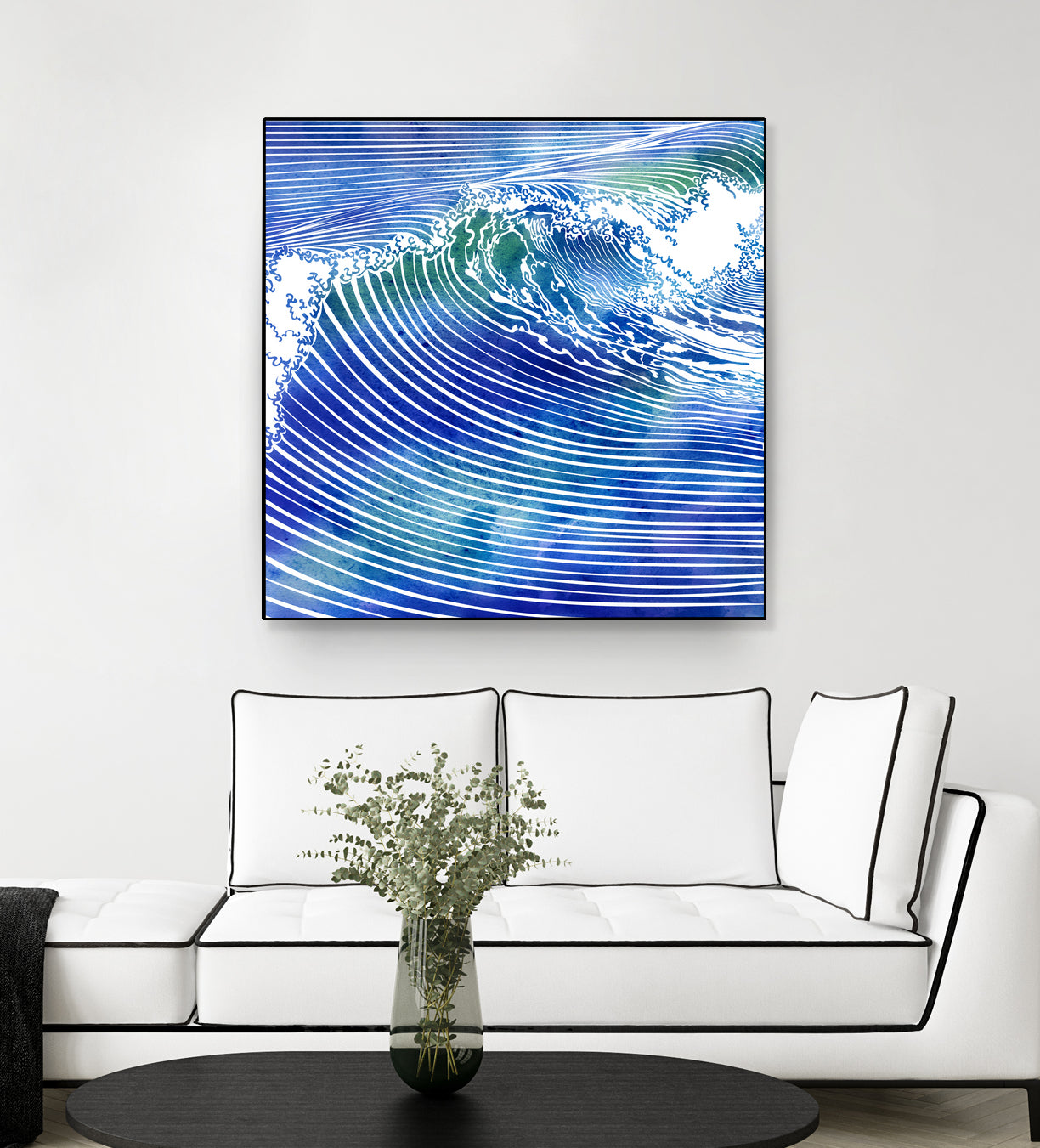 ATLANTIC WAVES by Stevyn Llewellyn on GIANT ART - blue mixed media