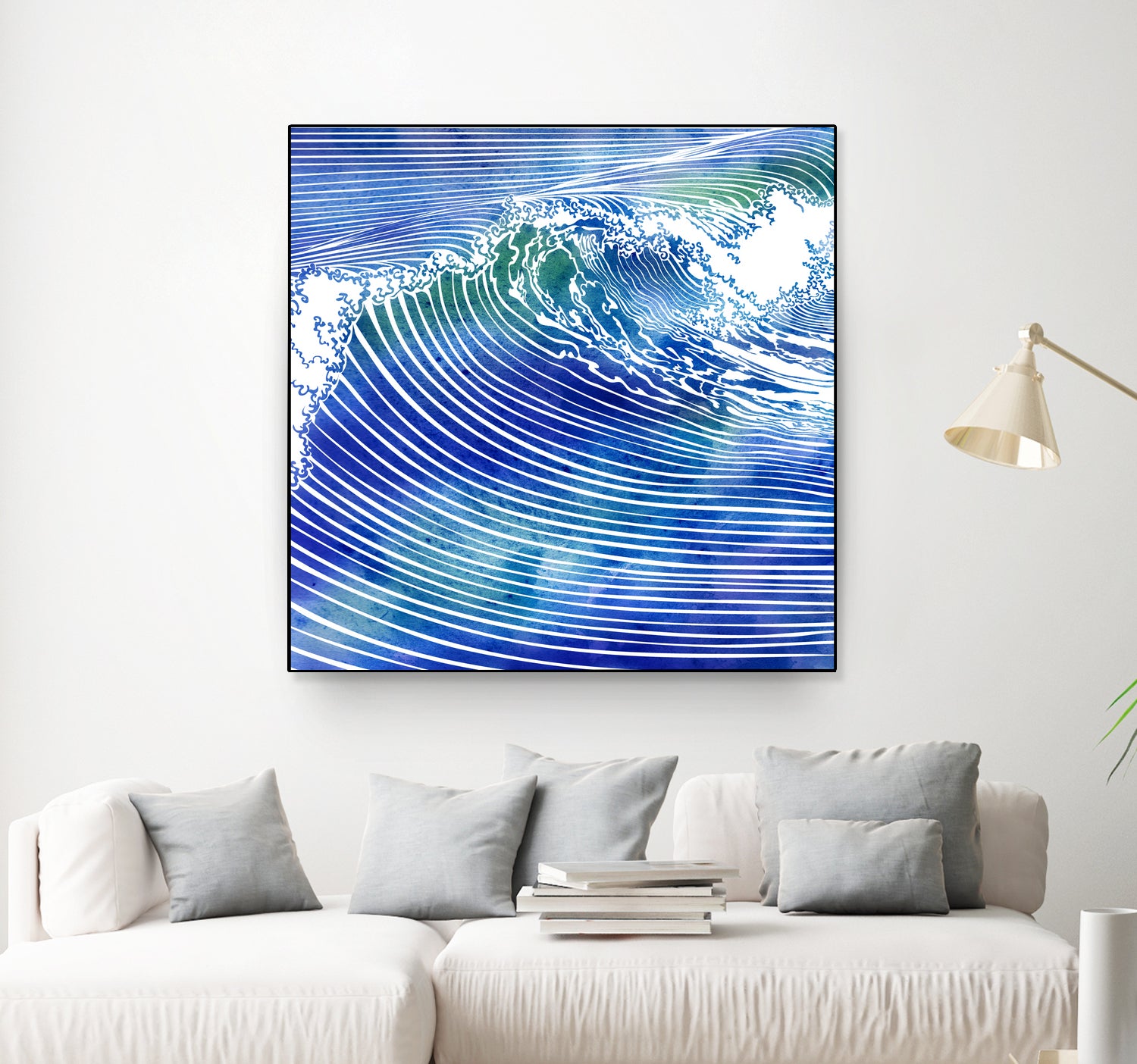 ATLANTIC WAVES by Stevyn Llewellyn on GIANT ART - blue mixed media