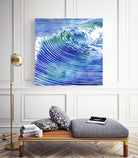 ATLANTIC WAVES by Stevyn Llewellyn on GIANT ART - blue mixed media