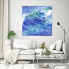 ATLANTIC WAVES by Stevyn Llewellyn on GIANT ART - blue mixed media