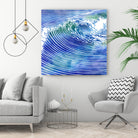 ATLANTIC WAVES by Stevyn Llewellyn on GIANT ART - blue mixed media