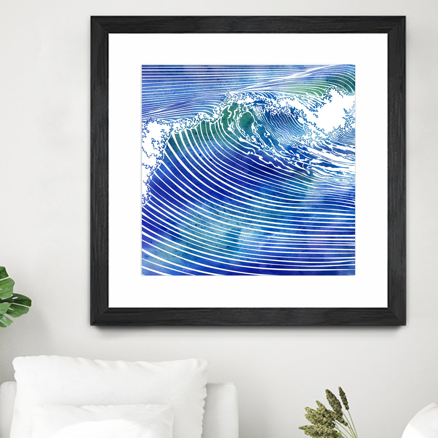 ATLANTIC WAVES by Stevyn Llewellyn on GIANT ART - blue mixed media