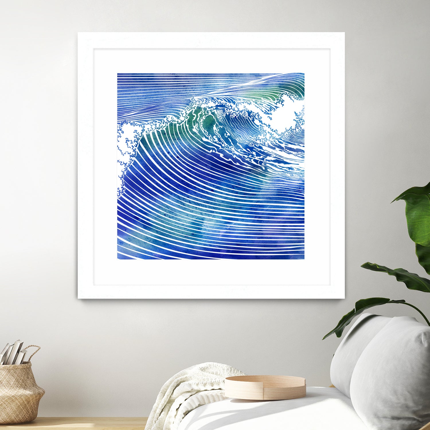 ATLANTIC WAVES by Stevyn Llewellyn on GIANT ART - blue mixed media