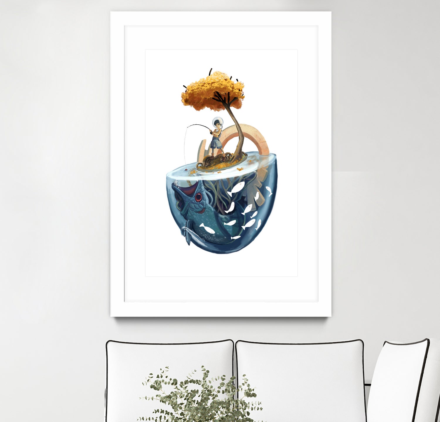 Catching Gravity by Gema Moratilla on GIANT ART - white digital painting