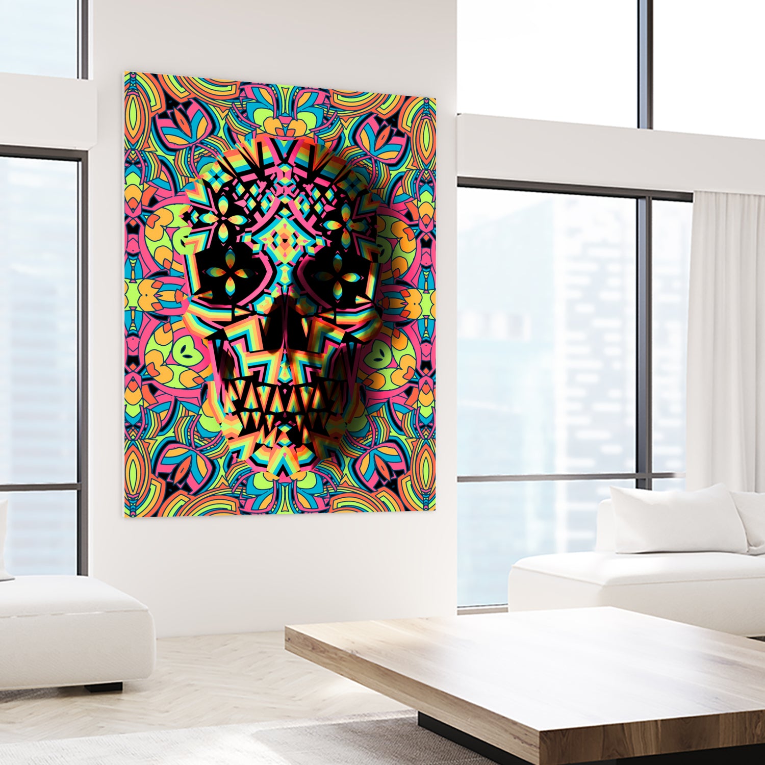 Skull Geo by Ali Gulec on GIANT ART - white digital drawing