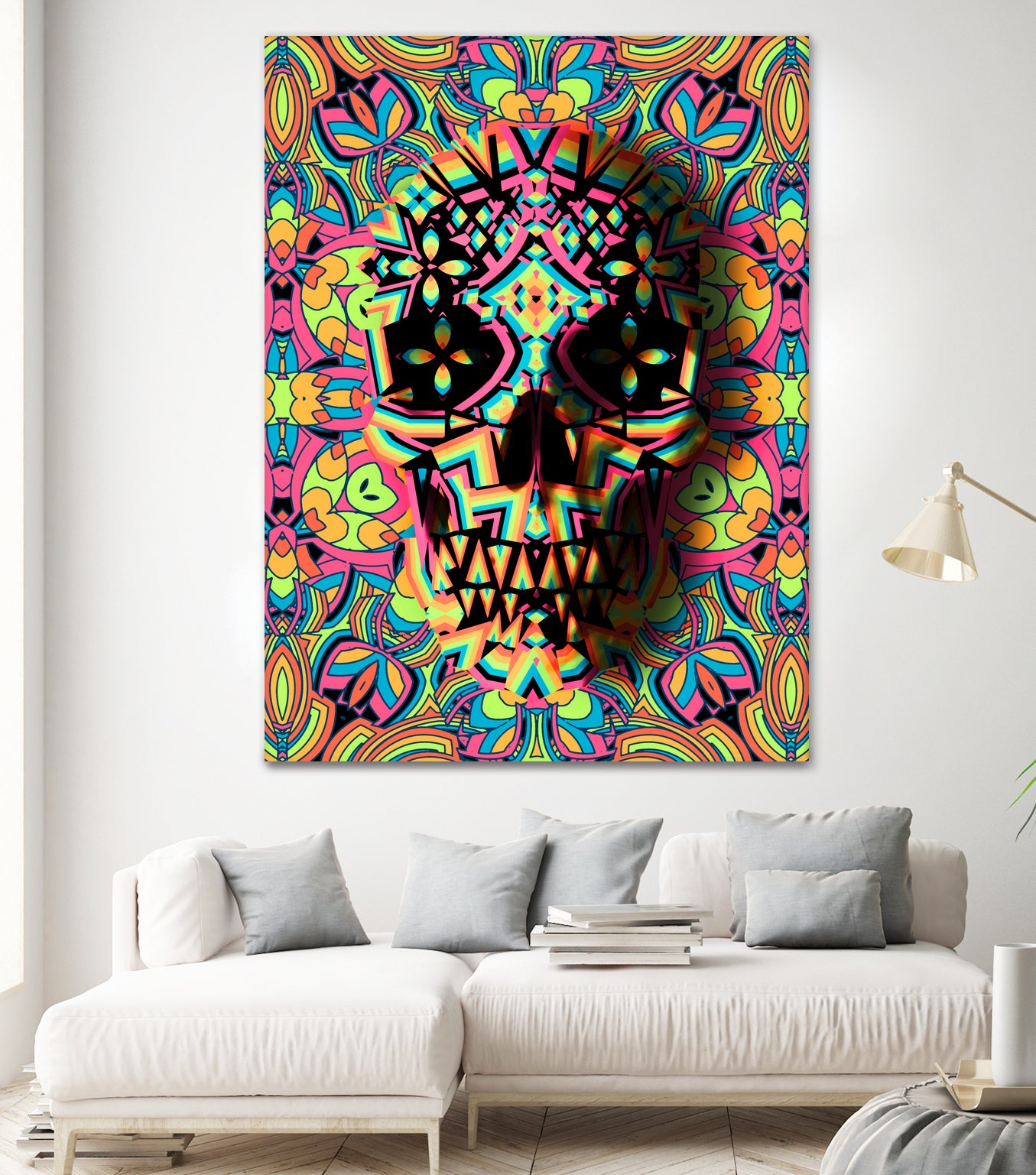 Skull Geo by Ali Gulec on GIANT ART - white digital drawing