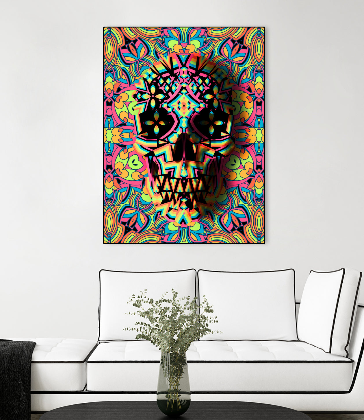 Skull Geo by Ali Gulec on GIANT ART - white digital drawing