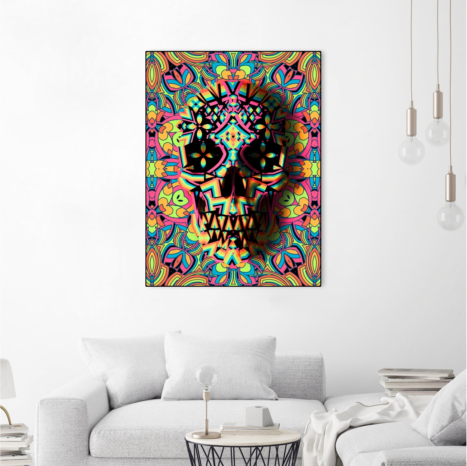 Skull Geo by Ali Gulec on GIANT ART - white digital drawing