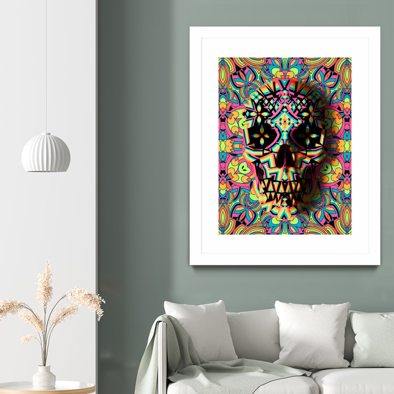 Skull Geo by Ali Gulec on GIANT ART - white digital drawing