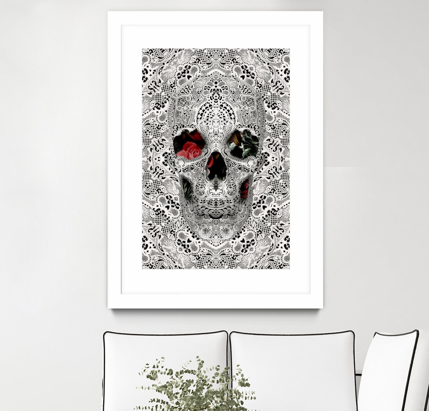 Lace Skull Light by Ali Gulec on GIANT ART - white photo illustration