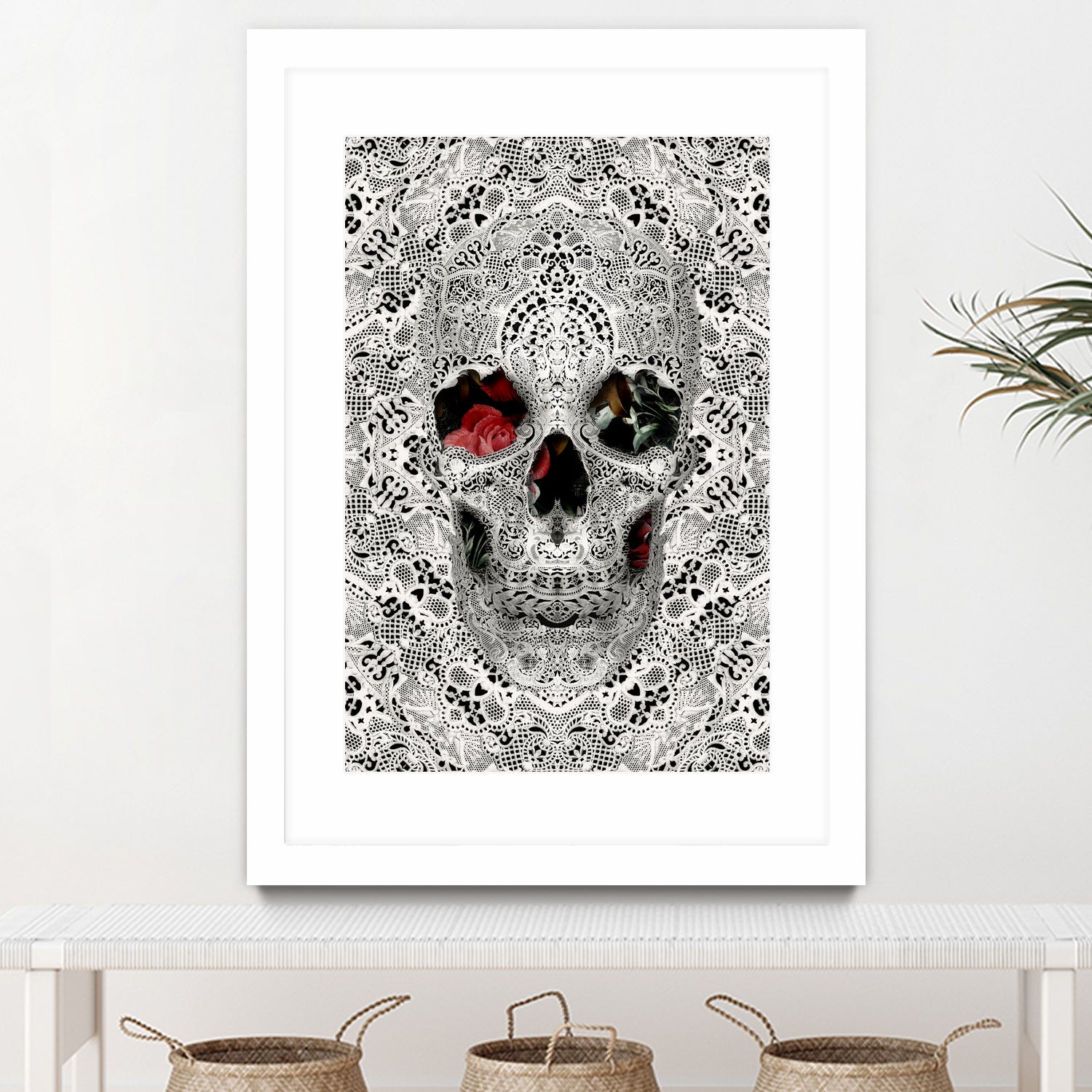 Lace Skull Light by Ali Gulec on GIANT ART - white photo illustration