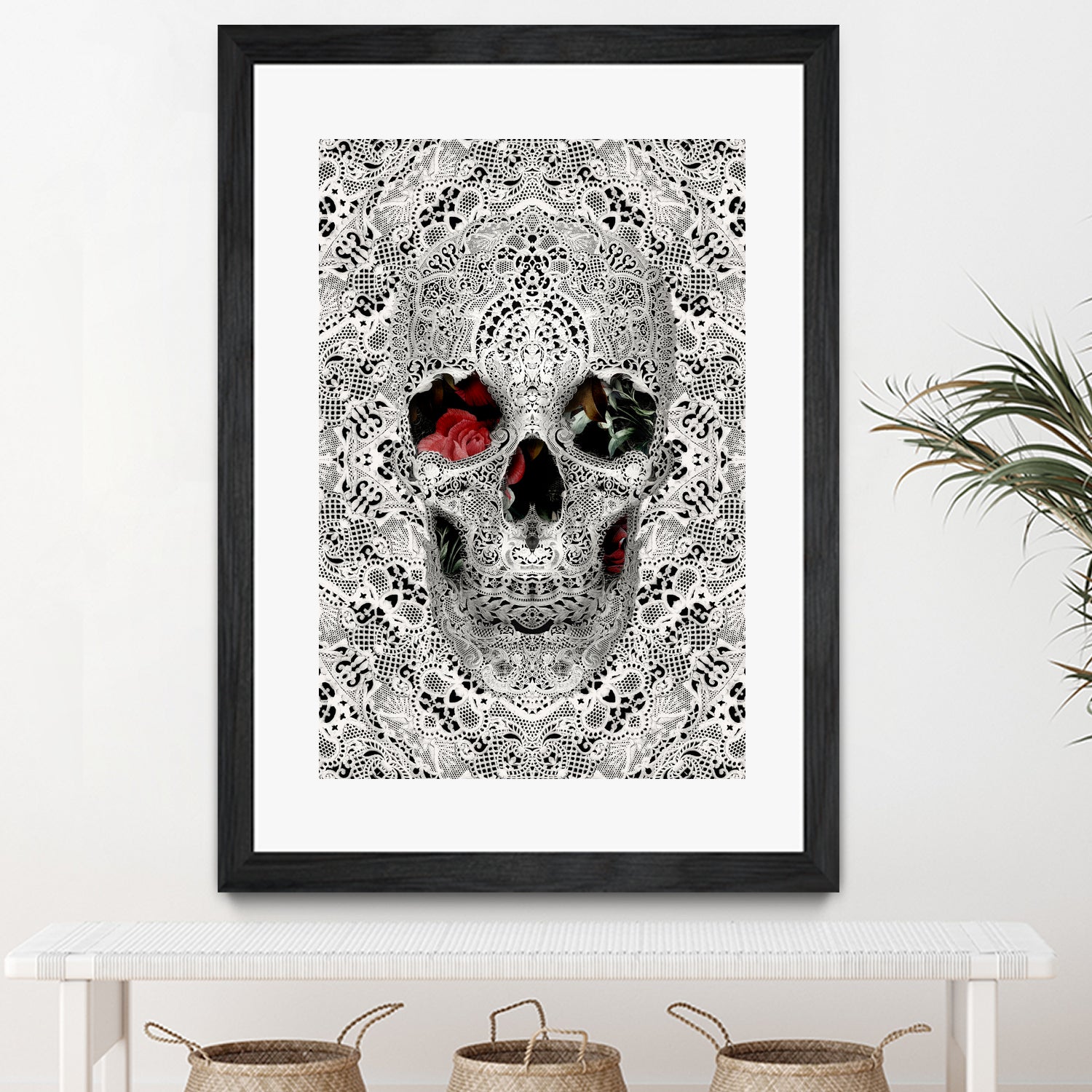 Lace Skull Light by Ali Gulec on GIANT ART - white photo illustration