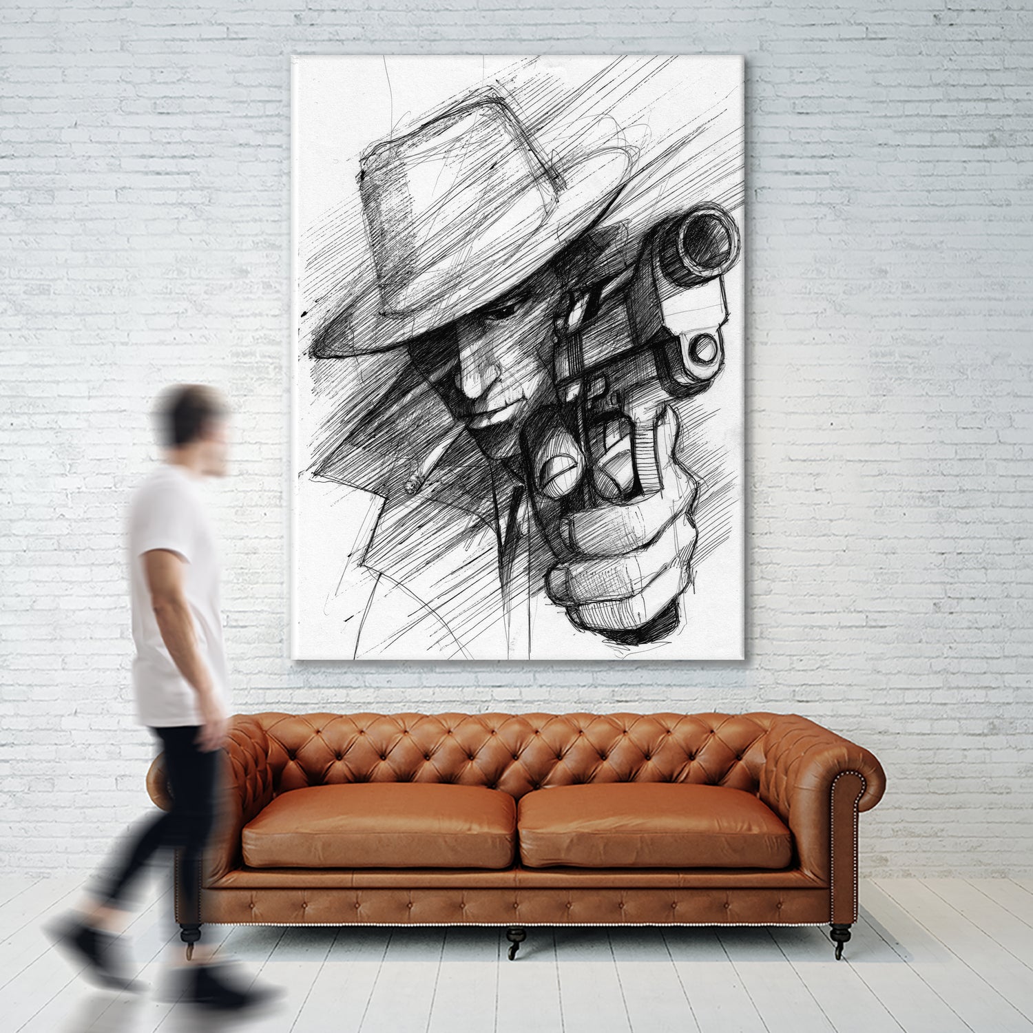 man by Marcin Kowalewski on GIANT ART - white digital drawing