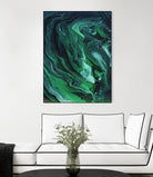 Nebula by Anna Farath on GIANT ART - green mixed media