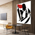 The Kiss II in Black and Red by Gregory Baldwin on GIANT ART - black digital painting