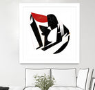 The Kiss II in Black and Red by Gregory Baldwin on GIANT ART - black digital painting