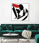 The Kiss II in Black and Red by Gregory Baldwin on GIANT ART - black digital painting