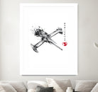 Mono Racer sumi-e by Antonio Camarena on GIANT ART - white digital painting