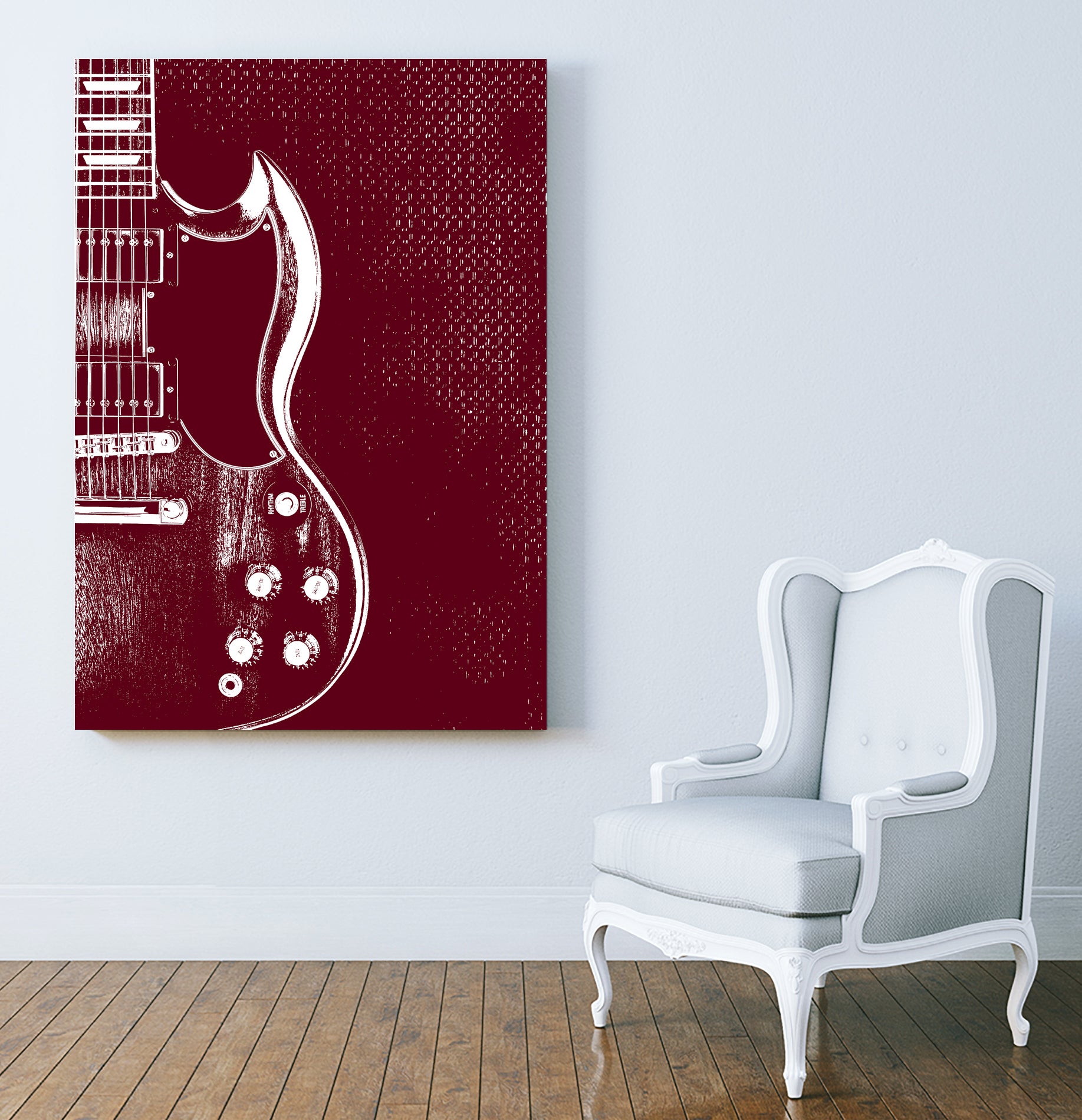 Gibson SG - Angus Young by André Manfrini Garcia on GIANT ART - red digital painting