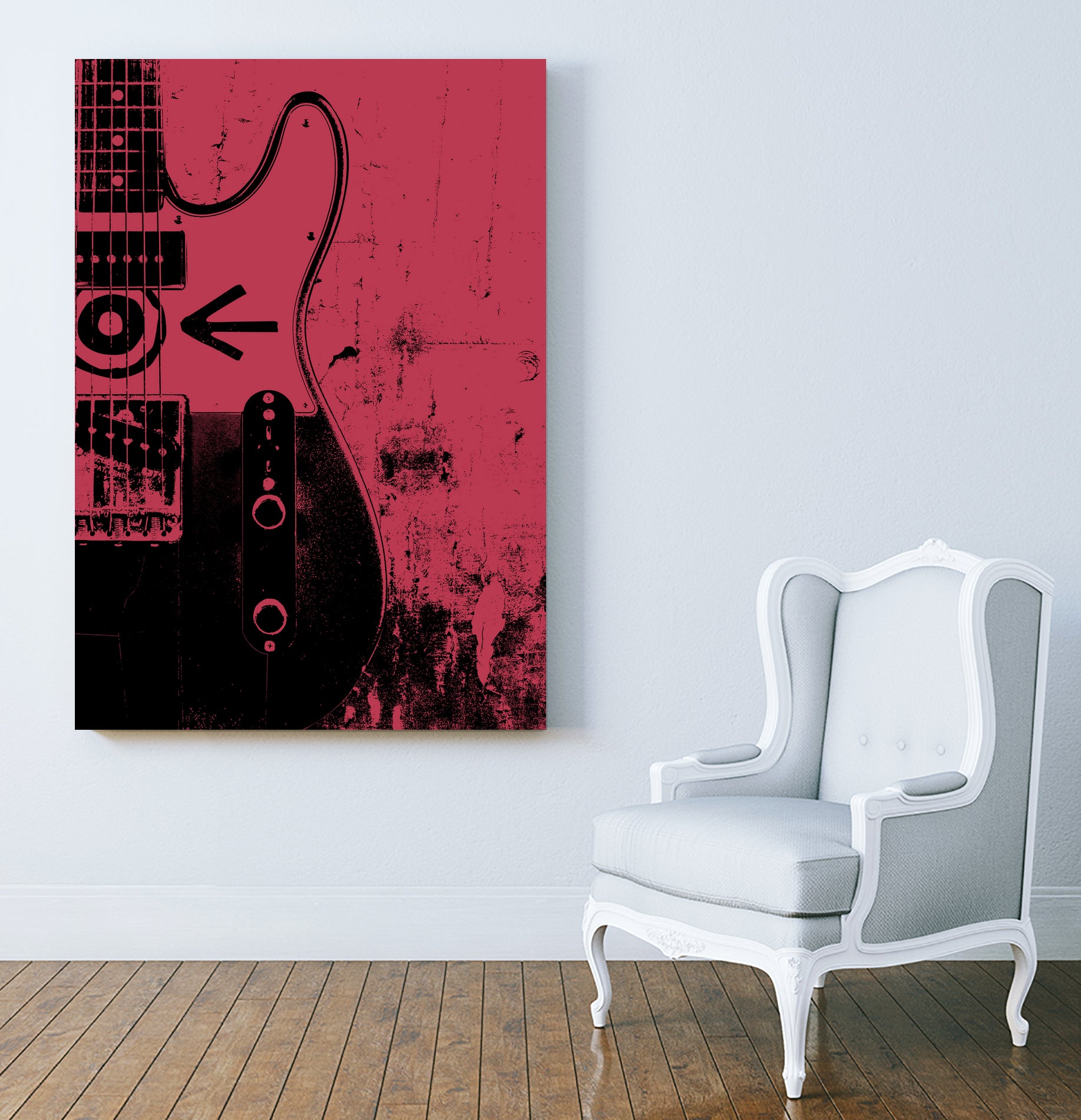 Telecaster - Eddie Vedder by André Manfrini Garcia on GIANT ART - pink digital painting