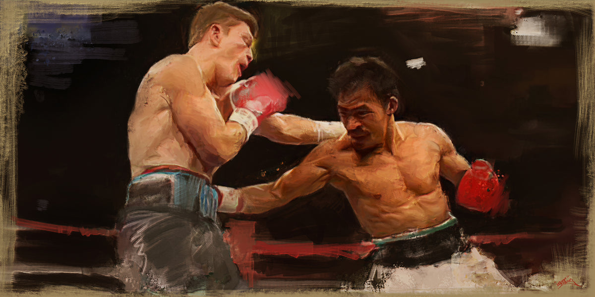Pacman_vs_Hatton - Art Print by Rafael Rivera | GIANT ART