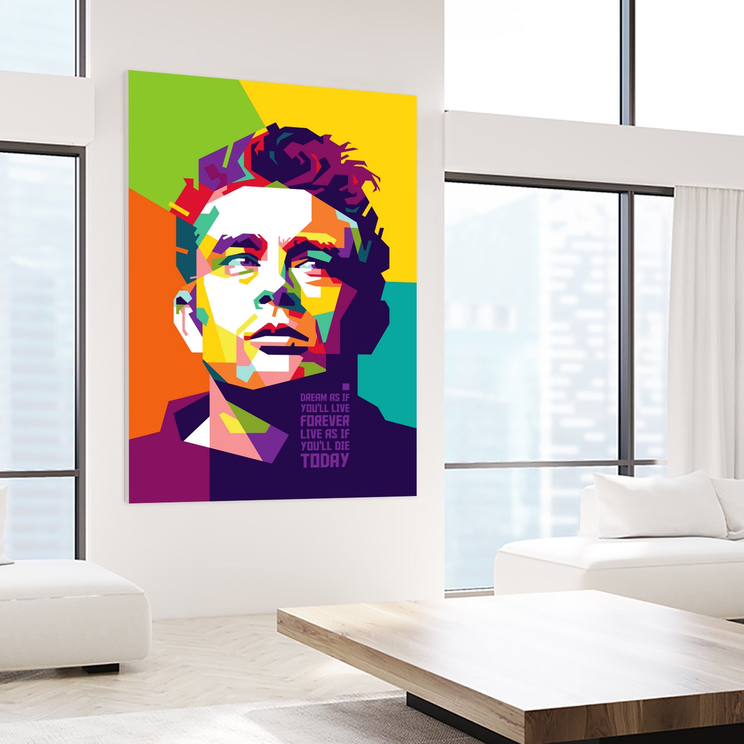 James Dean in WPAP by J Prayitno Widodo on GIANT ART - fuchsia photo illustration