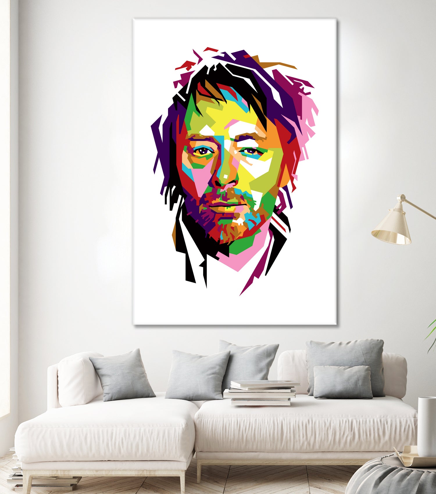 Thom Yorke in WPAP by J Prayitno Widodo on GIANT ART - fuchsia photo illustration