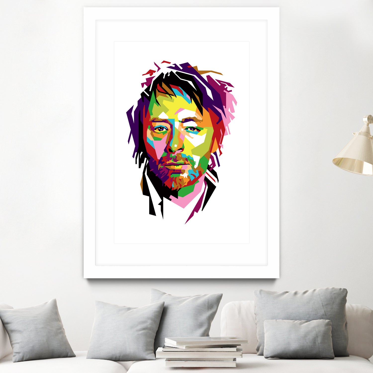 Thom Yorke in WPAP by J Prayitno Widodo on GIANT ART - fuchsia photo illustration