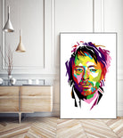 Thom Yorke in WPAP by J Prayitno Widodo on GIANT ART - fuchsia photo illustration