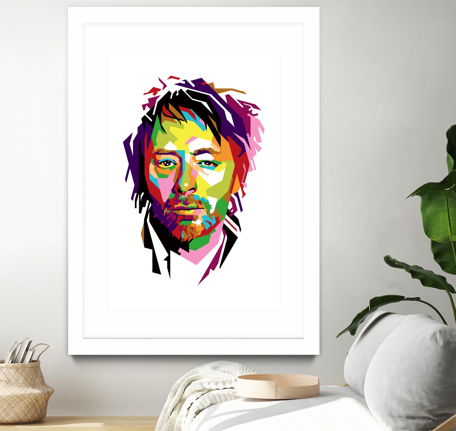 Thom Yorke in WPAP by J Prayitno Widodo on GIANT ART - fuchsia photo illustration