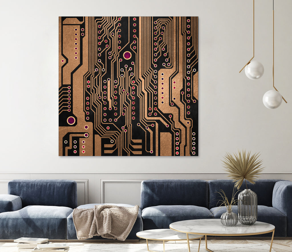 PCB / Version 3 by Elisabeth Fredriksson on GIANT ART - yellow digital painting