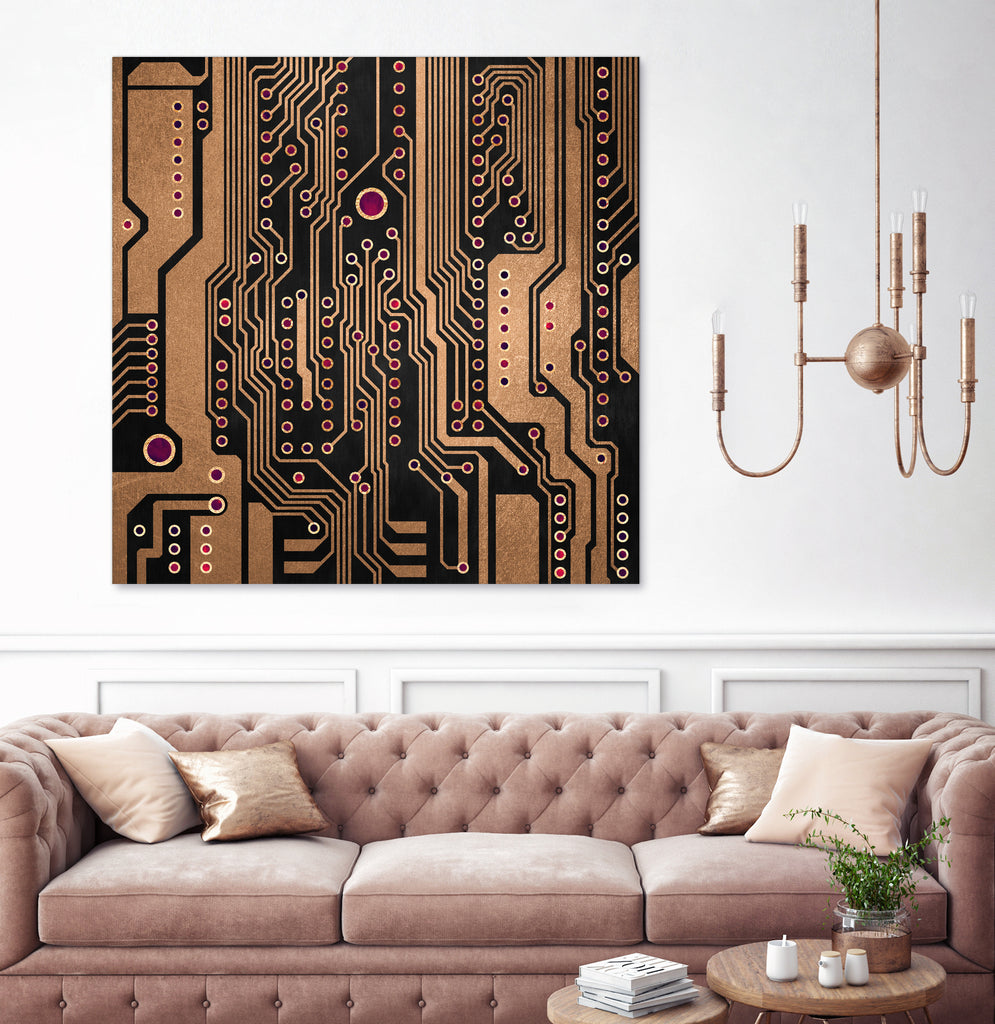 PCB / Version 3 by Elisabeth Fredriksson on GIANT ART - yellow digital painting