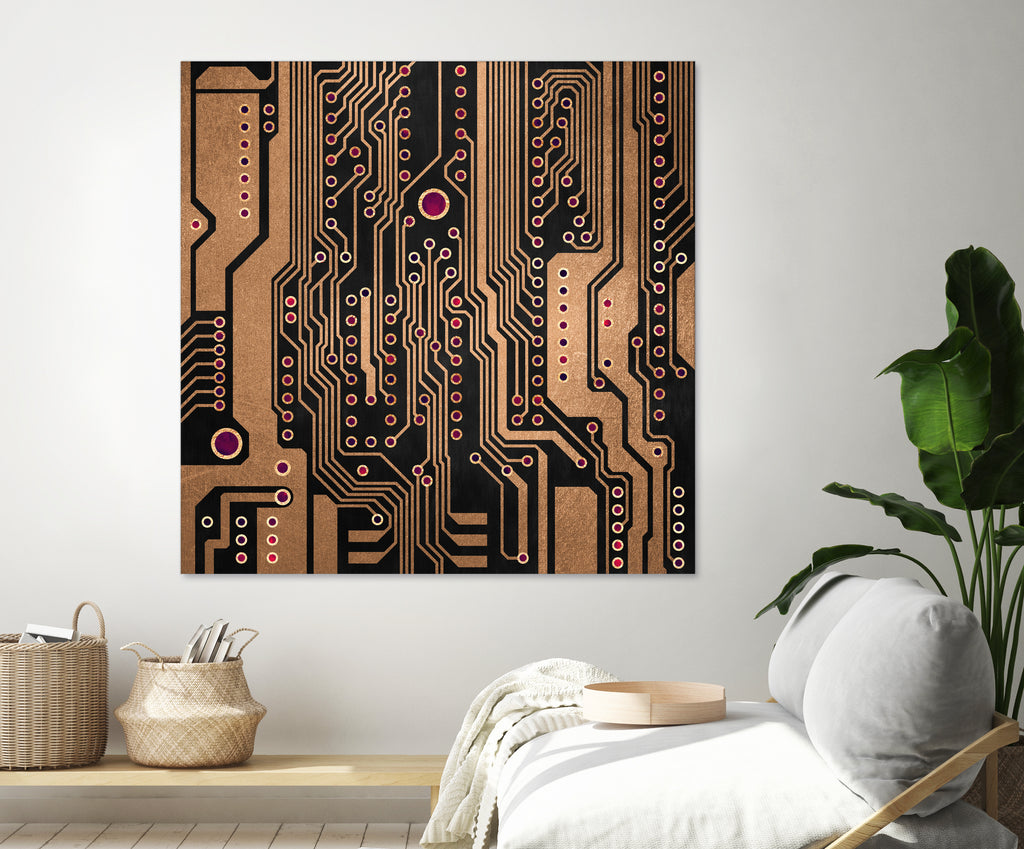 PCB / Version 3 by Elisabeth Fredriksson on GIANT ART - yellow digital painting