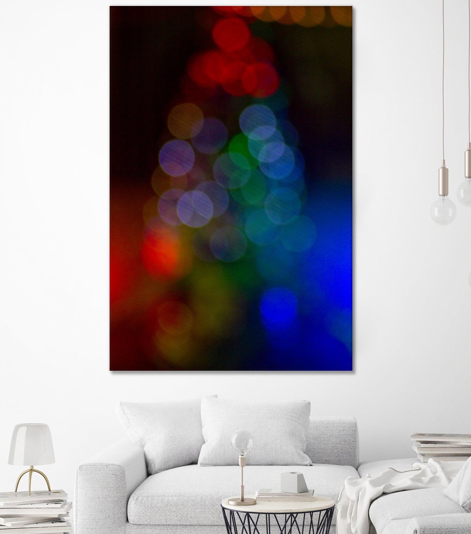 Bokeh Christmas Tree by Alvaro Gonzalez on GIANT ART - blue photo manipulation