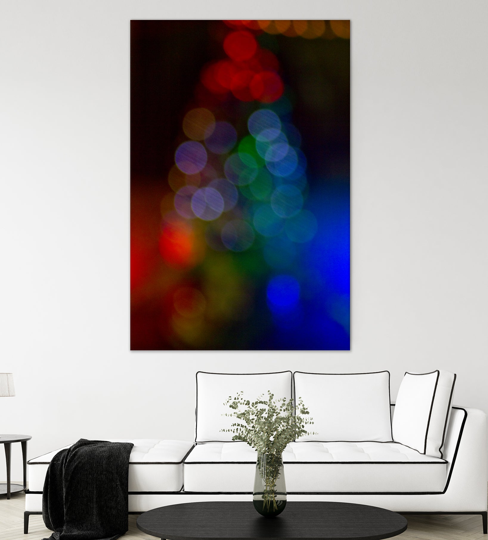 Bokeh Christmas Tree by Alvaro Gonzalez on GIANT ART - blue photo manipulation