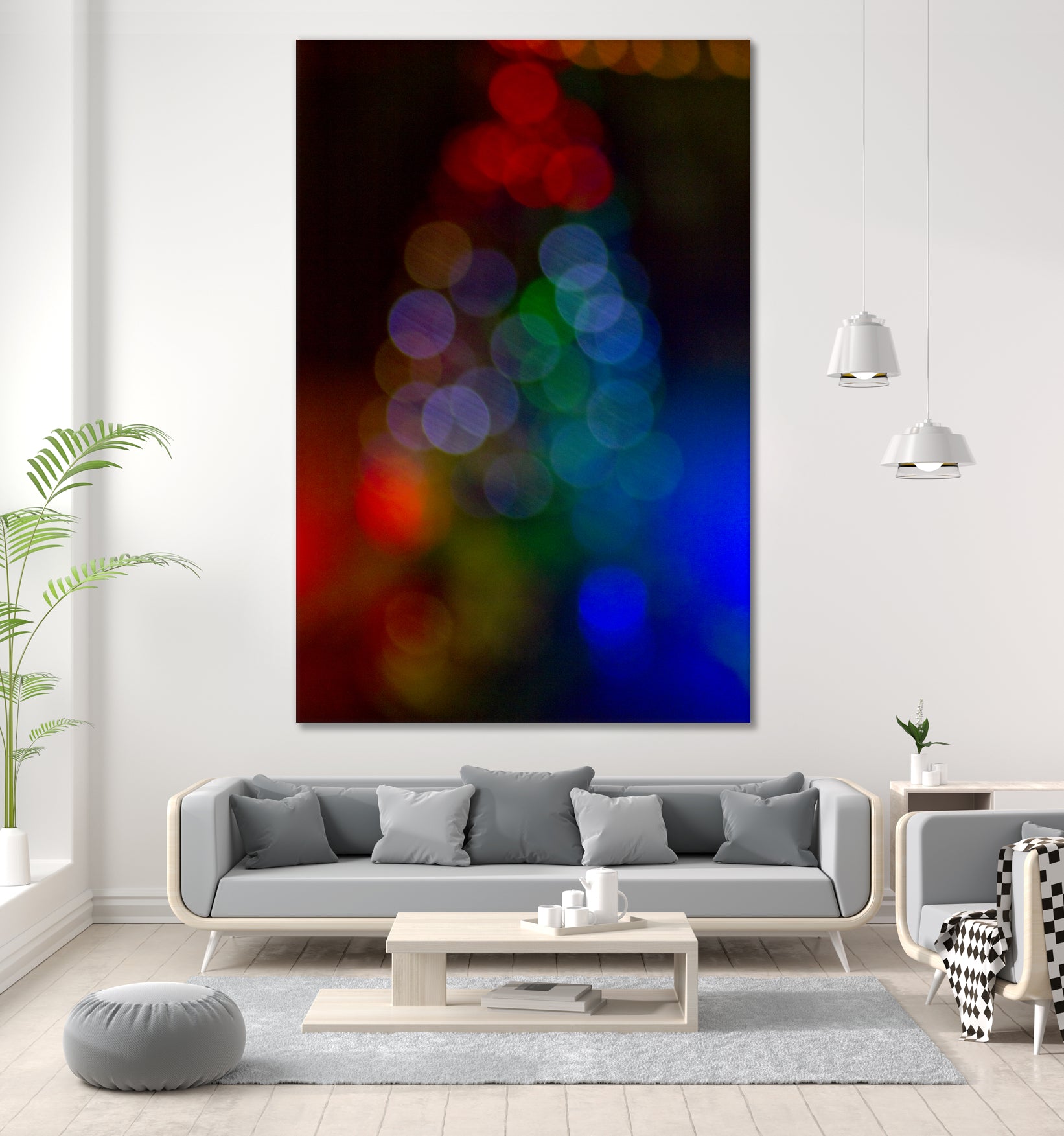 Bokeh Christmas Tree by Alvaro Gonzalez on GIANT ART - blue photo manipulation