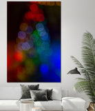 Bokeh Christmas Tree by Alvaro Gonzalez on GIANT ART - blue photo manipulation