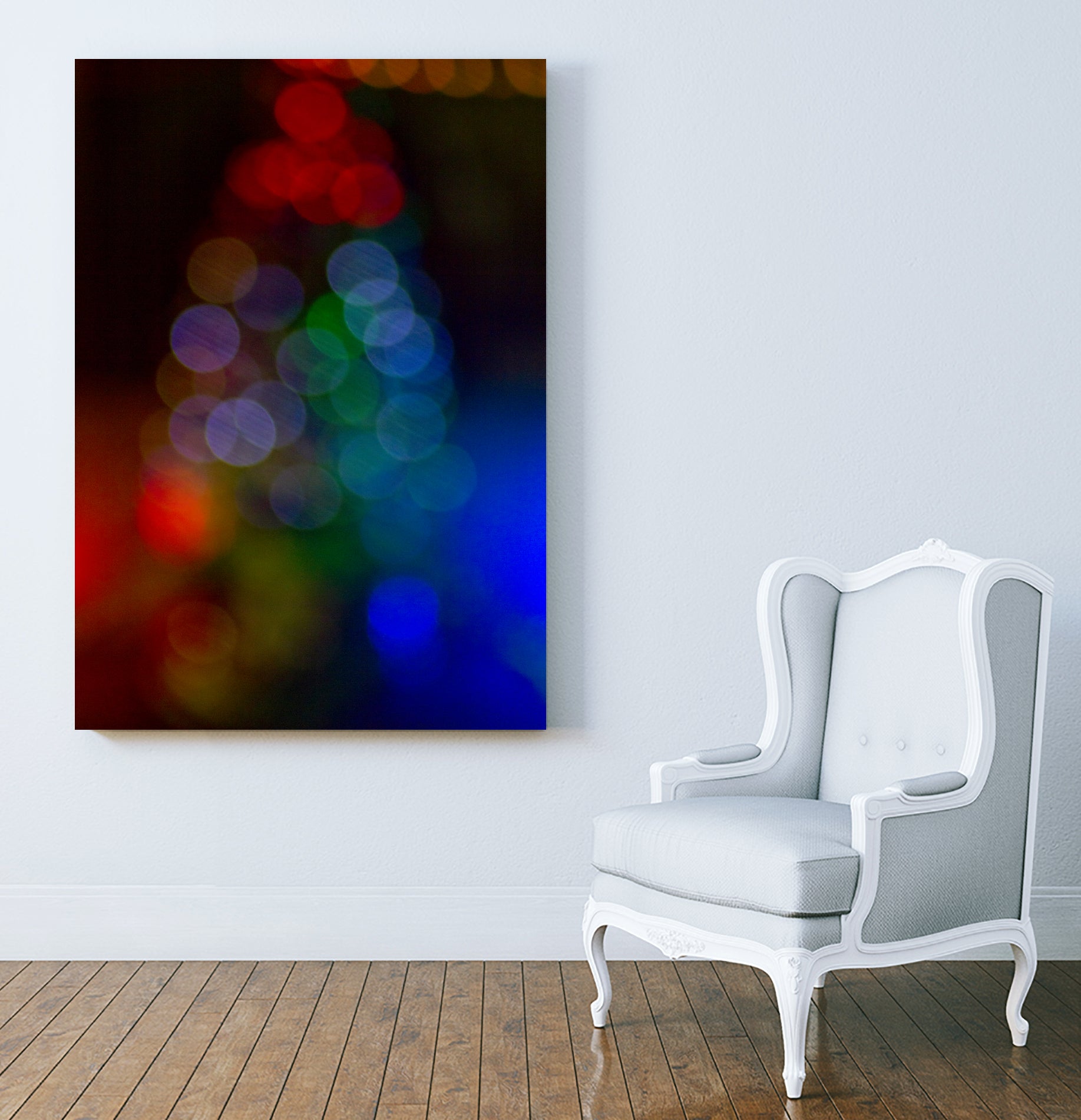 Bokeh Christmas Tree by Alvaro Gonzalez on GIANT ART - blue photo manipulation