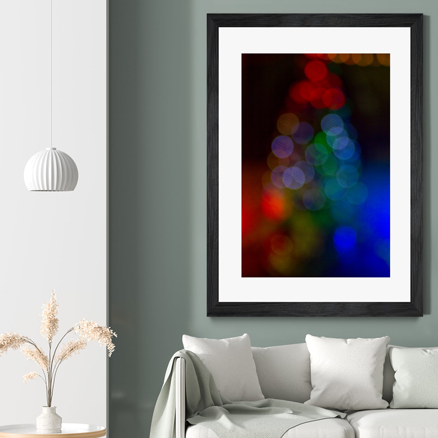 Bokeh Christmas Tree by Alvaro Gonzalez on GIANT ART - blue photo manipulation