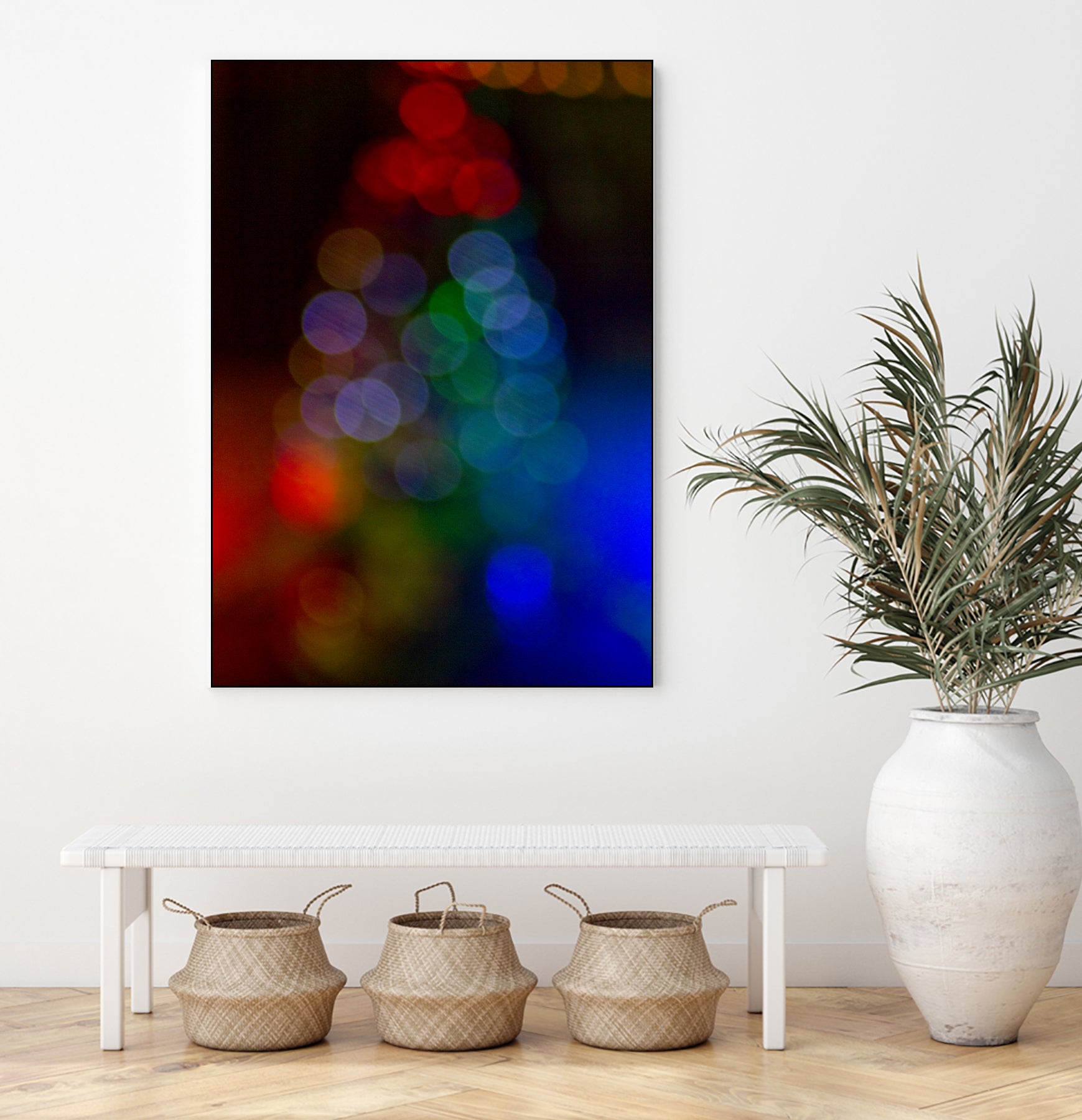 Bokeh Christmas Tree by Alvaro Gonzalez on GIANT ART - blue photo manipulation