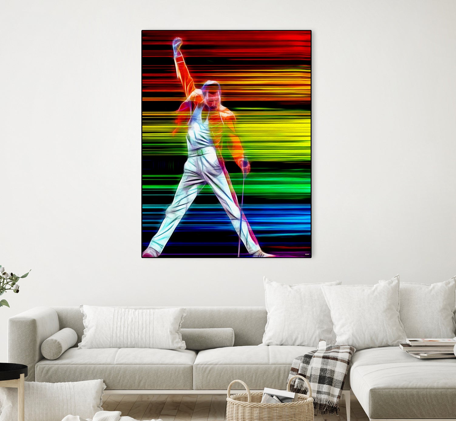 Freddie Mercury in Color by Daniel Janda on GIANT ART - black mixed media