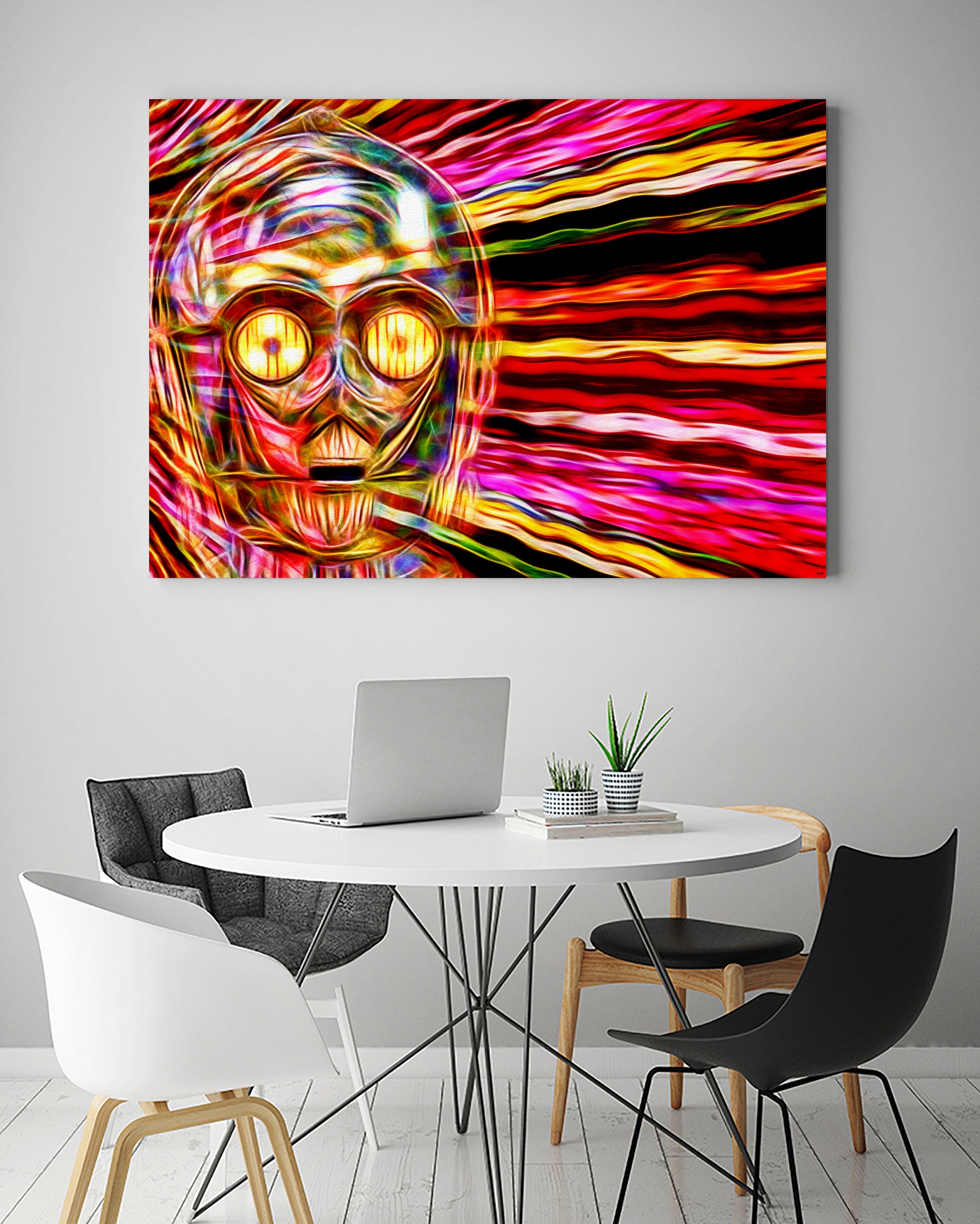 C-3 PO in Color by Daniel Janda on GIANT ART - gray mixed media